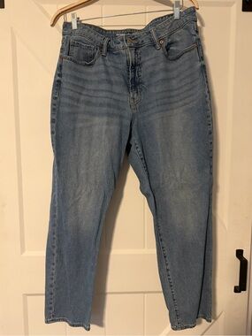 Old Navy OG Straight Jeans Size 16 Medium Wash Blue Denim